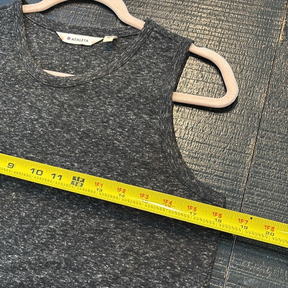 Athleta Activewear Tank Dark Gray Crew Neck Sleeveless Cotton Blend size XS - Picture 7 of 8